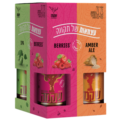 מארז בירה שקמה 4 יח'